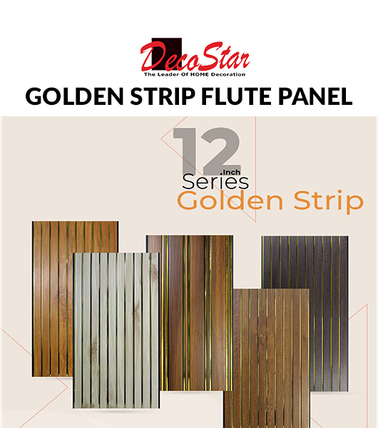 Golden Strip Flute Panel